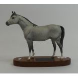 Beswick, Connoisseur Arab Bahram, model no.1771, in matt grey on wooden plinth.