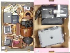 A collection of cameras to include mid-century AGFA Isolette folding 120 roll film camera in case,