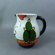 Lorna Bailey 'Marshland Cottage' pattern jug, Old Ellgreave backstamp, signed, height 15.5cm.