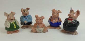 Wade collection of five NatWest piggy banks. (H: 18.5cm) (5)