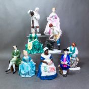A complete set of Royal Doulton figures in the 'Figures of Williamsburg' series including HN2209