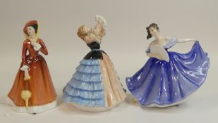 Royal Doulton lady figures to include Susan HN2952, Elaine HN2791 and Julia HN2705. (H: 22cm) (3)