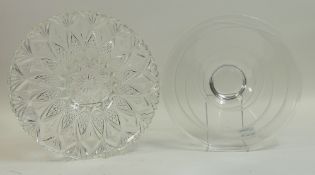 Nambe crystal centrepiece bowl with swirling ribbon pattern, together with mid 20th century