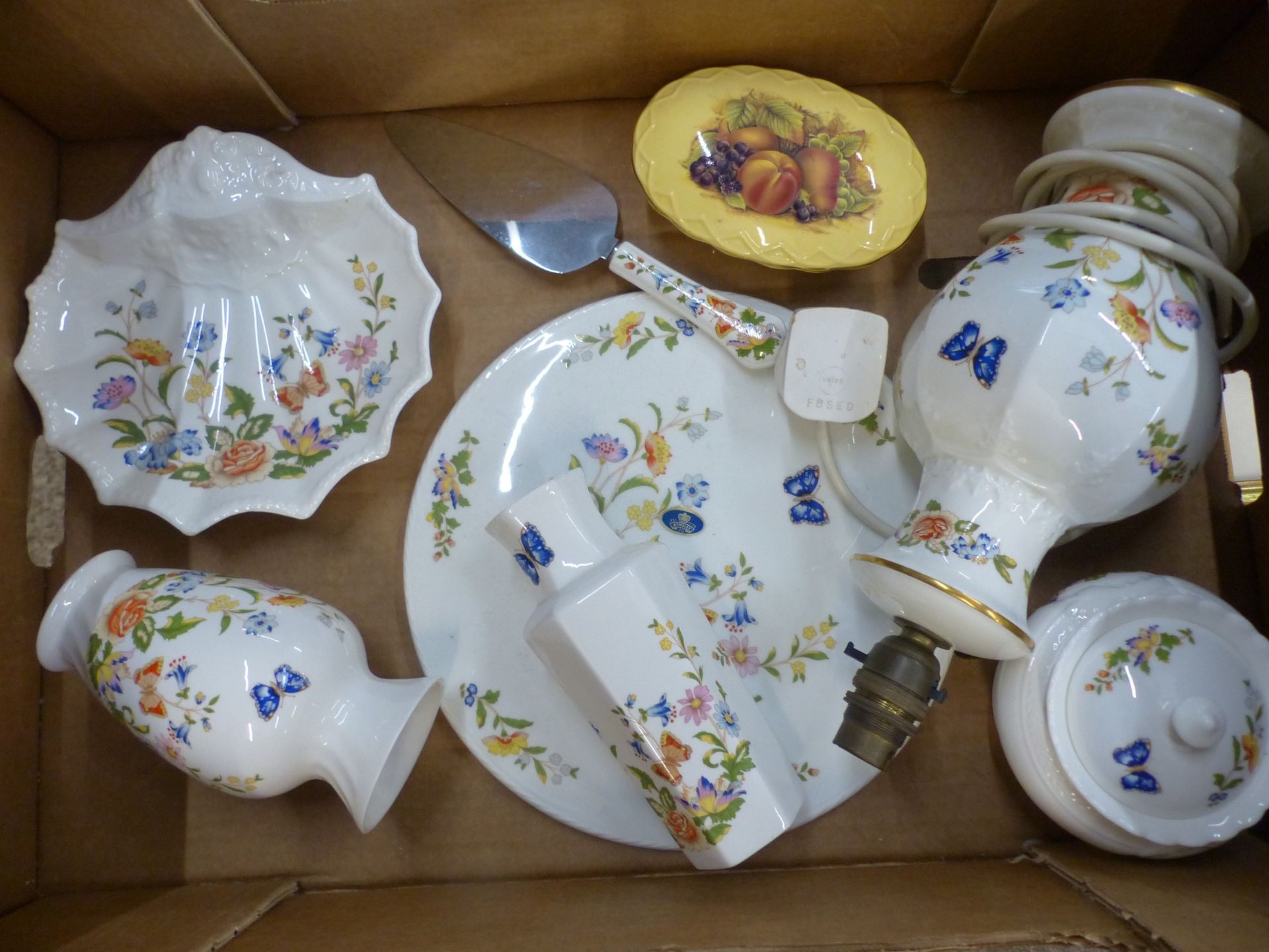 A good collection of Aynsley ceramics, mostly in the Cottage Garden pattern including a table