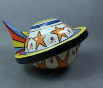Lorna Bailey Odyssey teapot, limited edition 295/350, Old Ellgreave backstamp, signed, height 14.