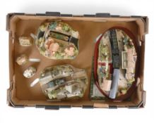 Liliput Lane models to include The Royal Train at Sandringham on wooden plinth (damage to clock