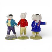 Beswick Ware, Rupert the Bear character figures to include Rupert with Satchel, limited edition no.