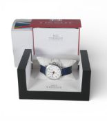 Tissot, PRC 200 RBS 6 Nations special edition chronograph watch, with white dial and blue rubber