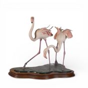 Border Fine Arts, Pink Flamingo's, model no. PS01 by Richard Roberts, limited edition 56/950, on