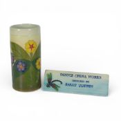 2 Dennis Chinaworks Items by Sally Tuffin - Vase with Primrose design & Sign with Dragonfly design