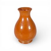 Moorcroft orange lustre vase, height 11.5cm.