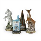 Mid 20th century Jim Beam bourbon whiskey ceramic decanters compromising Redwood Empire of