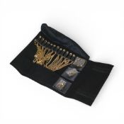 A collection of gold plated necklaces and chains, in Ever True folding jewellery case.