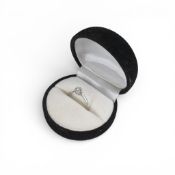 Platinum diamond solitaire ring, size O, 2.2g
