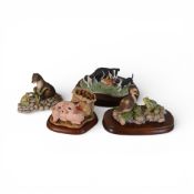 Border Fine Arts, Forbidden Fruit, model no.B0928, Contented, model no.A5905 by Kerry Bell, Otter