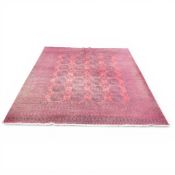 Extra large rug, 100% Wool Pile, in deep burgundy and black pattern & design with small thrilled