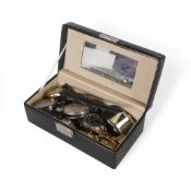 Assortment of ladies & gents wrist watches, together with two silver-plated gents pocket watches,