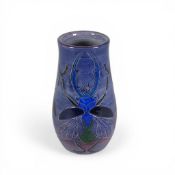 Dennis China Ware, a hand-decorated Stag Beetle vase, designed by Sally Tuffin, no.3, 1998. (H: 14.