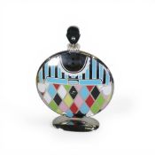 Alessi, stainless steel 'Fatman' folding cake stand designed by Marcel Wanders 2012. (H: 32cm)