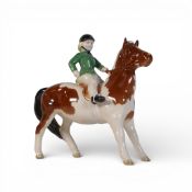 Beswick Girl on Skewbald Pony 1499.