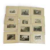 A collection of prints and engravings featuring St Paul's Cathedral; St Michael's Mount, Cornwall;