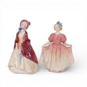 Royal Doulton lady figure, Paisley Shawl HN1988, together with Sweeting HN1935. (H: 17cm) (2)
