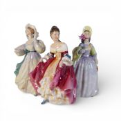 Royal Doulton lady figures to include Grand Manner HN2723, Clare HN2793 and Southern Belle