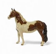 Beswick, Skewbald Pinto Pony, 1373.(repair to front right noted)