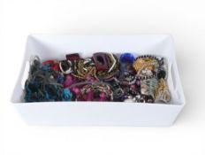 A collection of ladies costume jewellery, small tray full.