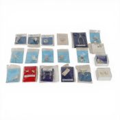 15 old silver charms & pendants (new stock mostly still in packaging, but old), pendant & chain &