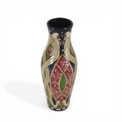 Moorcroft Staffordshire Gold Vase 120/9, Designer Alicia Amison, RRP £365, Height 23cm.