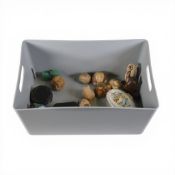 A collection of miniature items including Chinese enamelled owl figure, Halcyon Days enamel Winnie