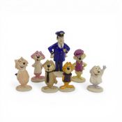 A set of Beswick characters from the Top Cat series comprising Officer Dibble, Top Cat, Benny,