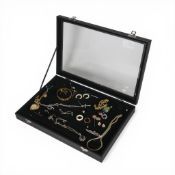 A collection of costume & Silver jewellery including, rings, necklaces, pendants, earrings, RAF