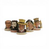 A collection of Royal Doulton Character jug Liqueur decanters, made for Pick-Kwick Wines &