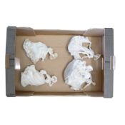A collection of 4 Leonardo resin figurines (1 tray).
