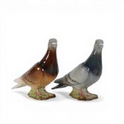 Two Beswick Pigeons Model No:-1383 one brown, one grey. H:-15cm (2).