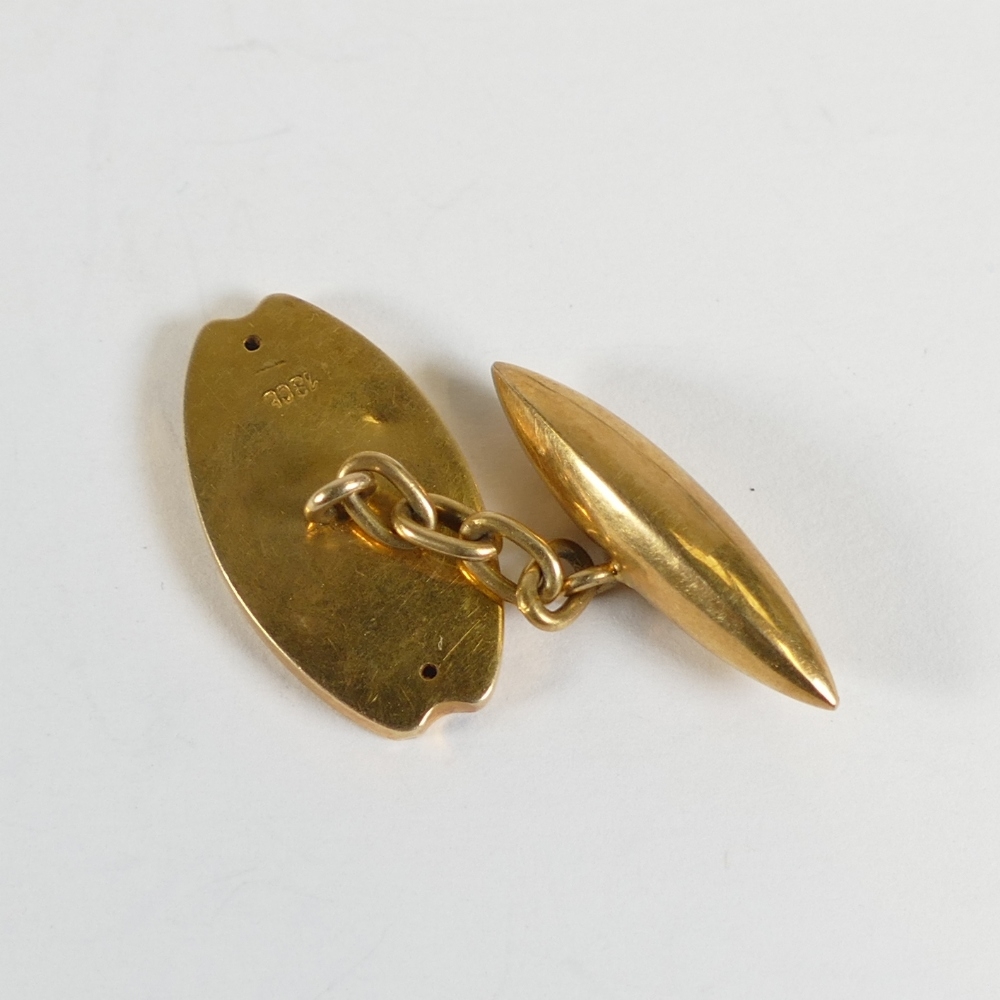 18ct gold cufflink, 2.6g. - Image 3 of 3