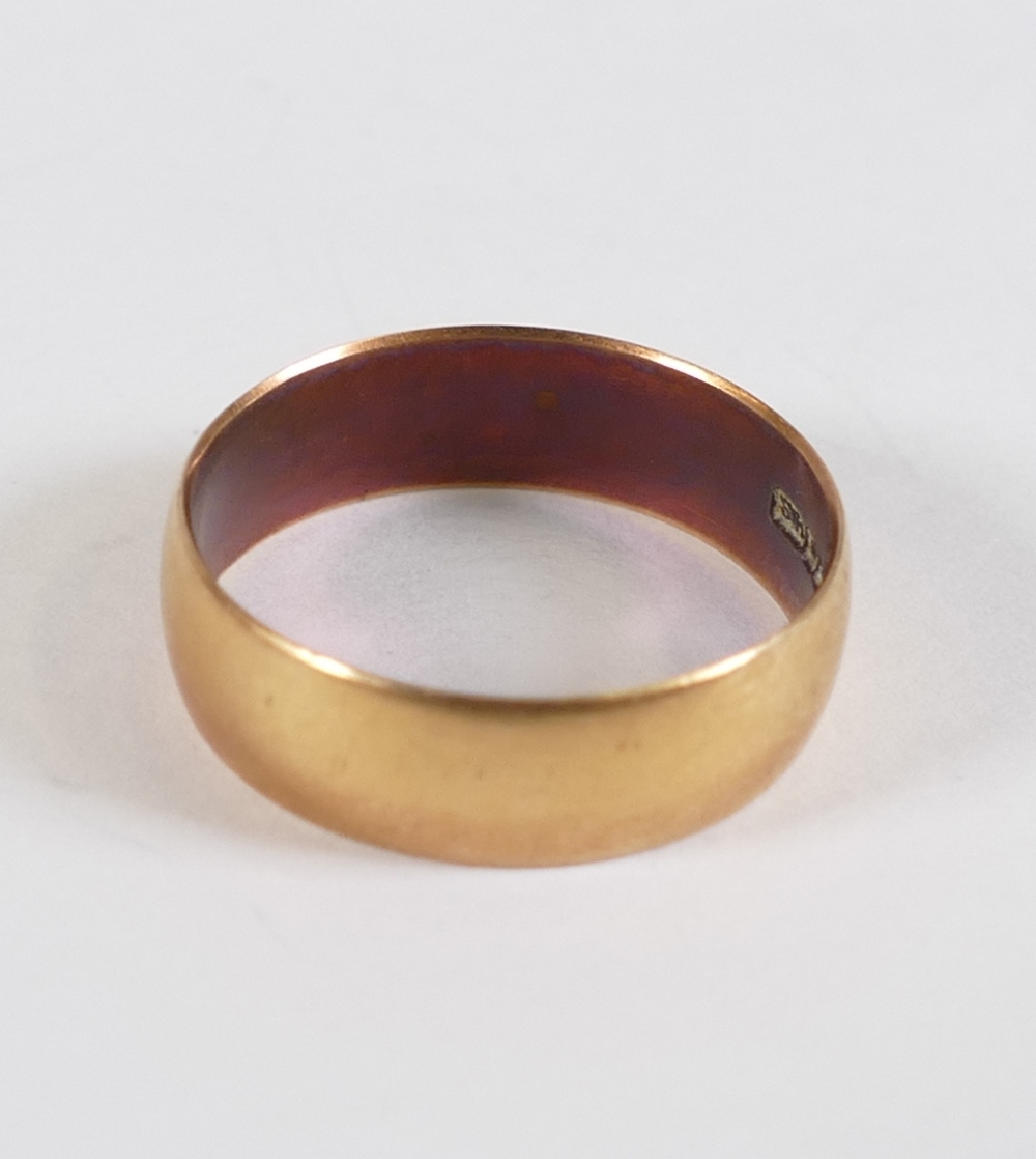 22ct wedding ring, size R, 4.9g. - Image 3 of 3