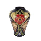 Moorcroft vase in the Diamond Crown pattern, signed by Vickey Lovatt, limited edition no.15 of