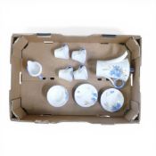 Shelley Fine Bone China Blue Blooms W12025 Regent shaped part coffee set to include coffee pot,