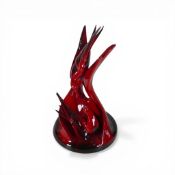 Royal Doulton Flambe, Images of fire, figural group, Courtship HN3535. a/f (H: 39cm)