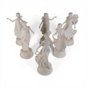 Set of six limited edition Wedgwood The Dancing Hours figures, all with COAs.