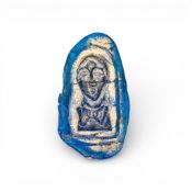 Ancient carved stone small pendant, possibly Eastern Mediterranean, h.5.5cm.