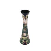 Moorcroft vase in the Moonlight pattern on blue ground, signed by Philip Gibson, limited edition