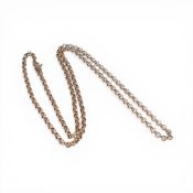 9ct gold 20inch long necklace, 13g.