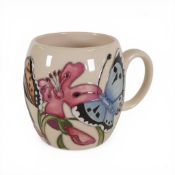Moorcroft Orange Tip Butterfly Mug Mu2, Designer Emma Bossons FRSA, RRP £185.