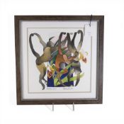 Moorcroft Framed Watercolour 'Monkey', Signed & dated Emma Bossons FRSA March 2020, RRP £245,