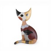 Goebel Porcelain Sitting Cat 'Stella' from the Rosina Wachtmeister Series presented in bright