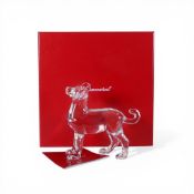 Baccarat crystal Labrador dog figurine, with box and certificate.